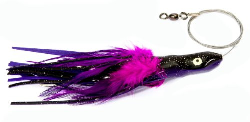 DOLPHIN RIG  7/0 WIRE RIGGED,PURPLE/BLACK,5 1/2" / 1 OZ