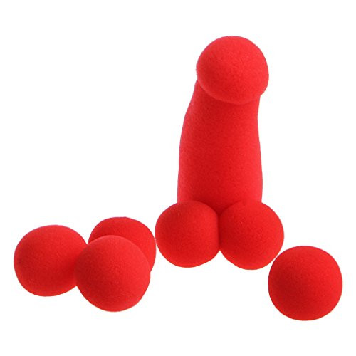 Shoresu Magic Prop, Small Sponge Brother 4Pieces Red Sponge Balls Funny Stage Prop Magic Tricks Toys