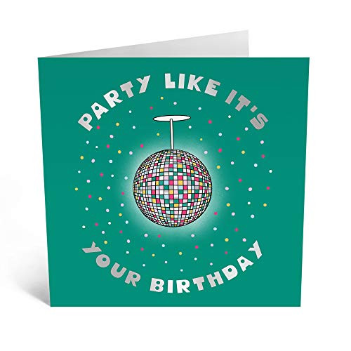 Central 23 - Fun Birthday Card - 'Party Like It's Your Birthday' - Disco Ball - Birthday Card for 50th 40th - Him Her - Comes with Stickers Central 23 - Fun Birthday Card - 'Party Like It's Your Birthday' - Disco Ball - Birthday Card for 50th 40th - Him Her - Comes with Stickers