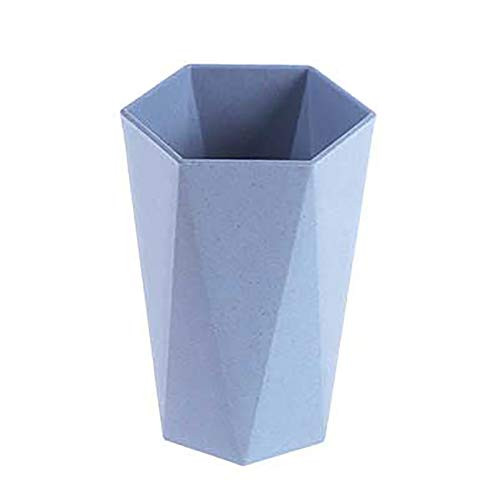 Tooth Brush Cups, Nordic Geometric Cup Toothbrush Holder Washing Drinking Home Bathroom Tooth Mug Toothbrush Organizer Cup Ideal for Home, Hotel Blue
