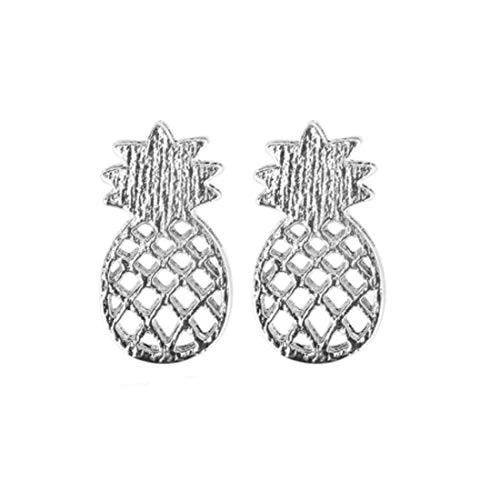 Ear Crawler Earrings Climber Pineapple Studs Cuffs Ear Wrap Pin Vine Pierced Women Simple Charm Jewelry Silver Plated