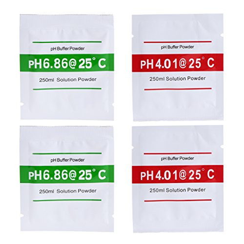 WENWING 4 Pcs PH Buffer Solution Powder Set PH for Test Meter Measure Calibration 4.01 6.86 Precise and Easy PH Calibration WENWING 4 Pcs PH Buffer Solution Powder Set PH for Test Meter Measure Calibration 4.01 6.86 Precise and Easy PH Calibration