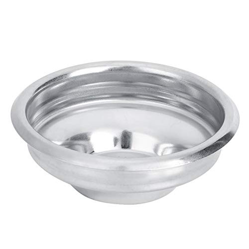 Coffee Filter Bowl,58mm Single/Double Porous Filter Bowl Basket Semi-Automatic Coffee Machine Bottomless Handle Filter-Single-