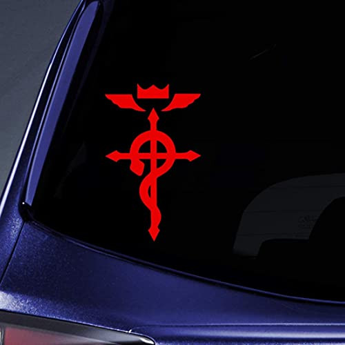 MAF - Fullmetal Alchemist Flamel Logo White Vinyl Decal Sticker for Cars LAPTOPS Walls Windows Toolbox Gift