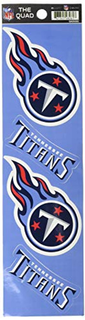 Rico Industries NFL Tennessee Titans The Quad Decal Sheet, 4-Pack of Die-Cut Team Logo Decals Rico Industries NFL Tennessee Titans The Quad Decal Sheet, 4-Pack of Die-Cut Team Logo Decals