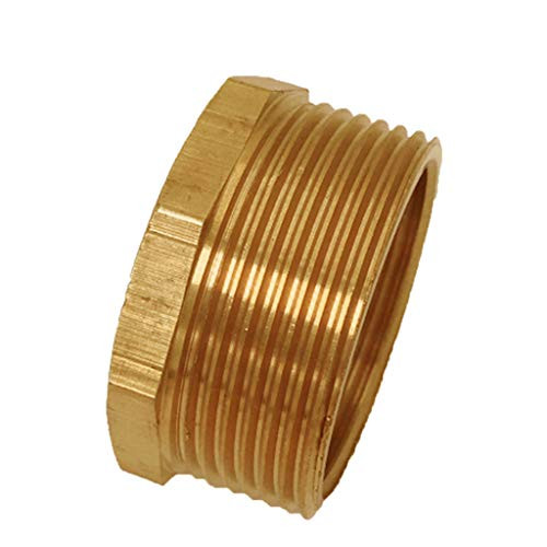 kesoto Brass REDUCING Pipe Bushing 11/2 inch Male NPT to 11/4 inch Female NPT for Plumbing Adapters