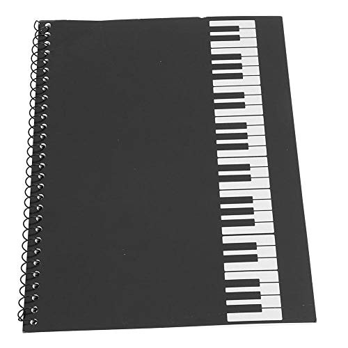 Music Manuscript Paper Book,50 Pages Blank Sheet Music Notebook for Musicians Staff Paper-Black Piano- Music Manuscript Paper Book,50 Pages Blank Sheet Music Notebook for Musicians Staff Paper-Black Piano-