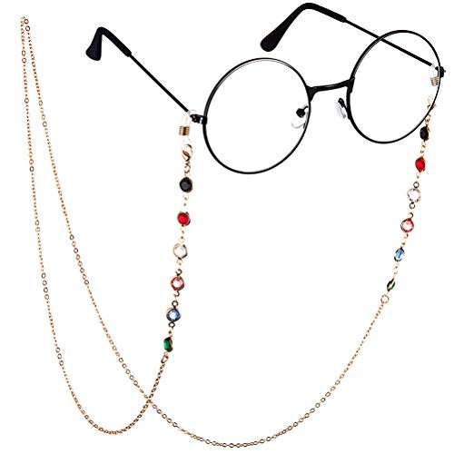 Insuwun Eyeglass Chains - Colorful Beaded Sunglasses Chain Reading Eyeglasses Holder Strap Cord Lanyard Eyewear Eyewear Retainer Lanyard