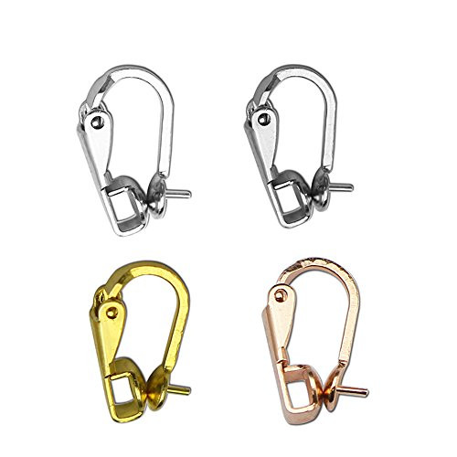 925 Sterling Silver Lever Block Earring Clips Components Sold by Pair