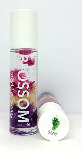 Blue Cross Blossom- Scented Lip Gloss with Real Flowers 0.2oz- Pick Any Flavor -Grape 0.2 fl.oz-