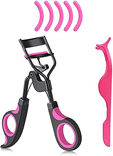 Ealicere Eyelash Curler with 5 Extra Replacement Pads,Lash Curler Curling Eyelashes Naturally in Few Seconds,Fit for All Eye Shapes