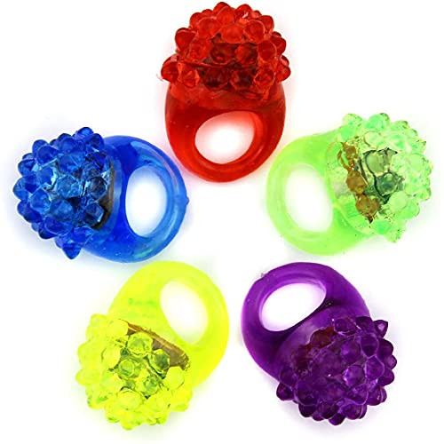 5pcs Finger Toys Glow In The Dark for Parties Colorful Luminous Rings Light-Up Toys Bumpy Jelly Ring Flashing LED Rings 5pcs Finger Toys Glow In The Dark for Parties Colorful Luminous Rings Light-Up Toys Bumpy Jelly Ring Flashing LED Rings