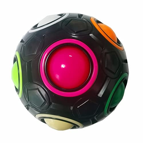 Cuberspeed Black Magic Rainbow Ball Stress Fidget Ball Brain Teasers Games Black Fidget Toys