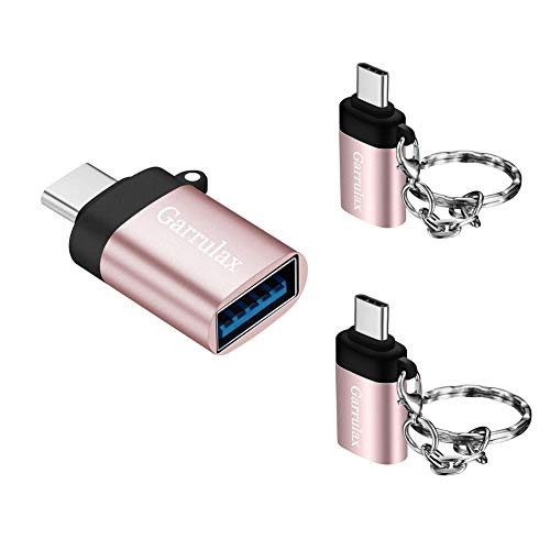 Garrulax USB C to USB Adapter,3Pack Thunderbolt 3 to USB 3.0 Adapter Compatible for MacBook Pro 2019/2018,MacBook Air 2018,Surface Go, Dell XPS ,More Type C Devices with Keychain -3pcs, Rose Gold- Garrulax USB C to USB Adapter,3Pack Thunderbolt 3 to USB 3.0 Adapter Compatible for MacBook Pro 2019/2018,MacBook Air 2018,Surface Go, Dell XPS ,More Type C Devices with Keychain -3pcs, Rose Gold-
