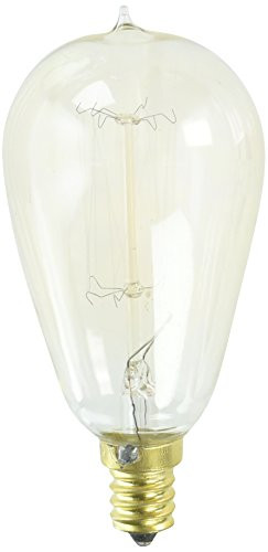 Bulbrite Incandescent ST15 Candelabra Screw Base -E12- Light Bulb, 25 Watt, Antique