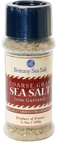 Coarse Gray Sea Salt From Guerande 3.3 Oz Grinder Bottle