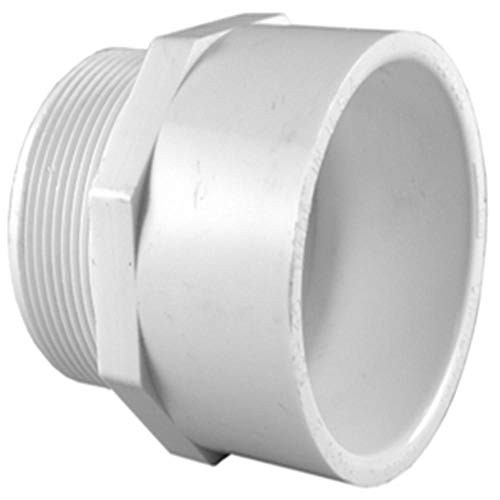 Charlotte Pipe 1-1/2" Male Adapter Pipe Fitting - -Socket x Male Pipe Thread- Schedule 40 PVC Pressure Durable, Easy to Install, and High Tensile for Home or Industrial Use -Single Unit-