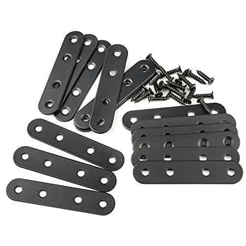 16 Pieces 3 inch Stainless Steel Flat Plates,Flat Straight Brace Brackets Mending Joining Plates Repair Fixing Bracket Connector