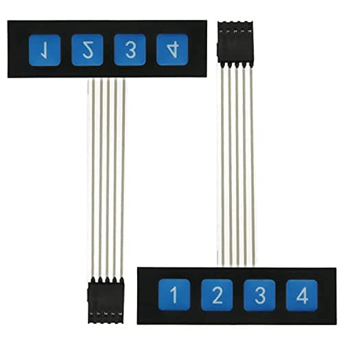 E-outstanding 2Pcs 1x4 Matrix Array 4 Key Membrane Switch Keypad 4 Keys for Keyboard