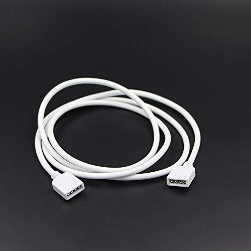 Calvas 4 PIN RGB led connector Extension Cable cord Wire  plus 4pin connectors 1M 2M 5M 30cm for SMD 5050 3528 RGB LED Strip light - -Color: 100cmm-