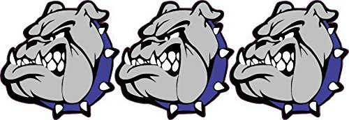 StickerTalk Bulldog Mascot Vinyl Stickers, 1 Sheet of 3 Stickers, 2 inches by 2 inches Each