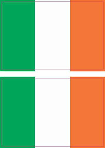 StickerTalk Irish Flag Vinyl Stickers, 1 Sheet of 2 Stickers, 3 inches by 2 inches Each
