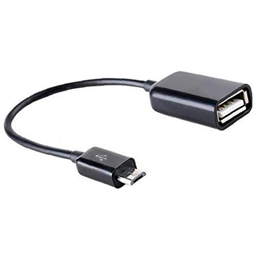 Yililay Adapter, Micro USB OTG Cable On The Go Micro USB Male to USB Female OTG Adapter Converter Cable for Smartphone Tablets Computers-Black-