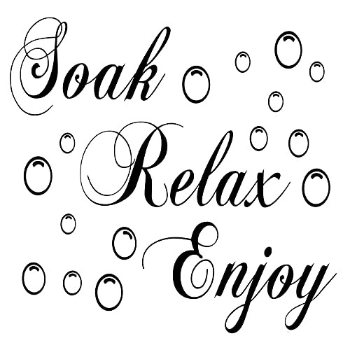 OOTSR Bathroom Wall Decor Stickers, Soak Relax Enjoy Wall Sticker Vinyl Bathroom Background Wall Decal Decor OOTSR Bathroom Wall Decor Stickers, Soak Relax Enjoy Wall Sticker Vinyl Bathroom Background Wall Decal Decor