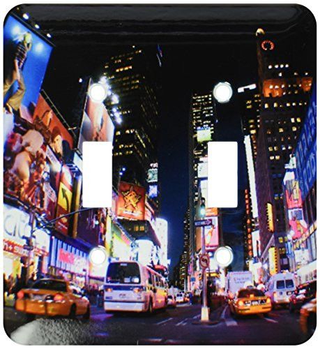 3dRose lsp_4788_2 New York City Times Square Double Toggle Switch