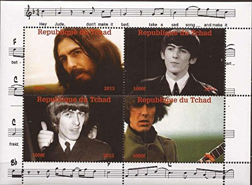 Chad 2013 George Harrison 4 Stamp Sheet 3B-247