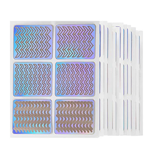 12 Sheets DIY Nails Stamping Template Nail Stickers Irregular Grid Stencil Reusable Nail Art Hollow Stickers Nail Stickers