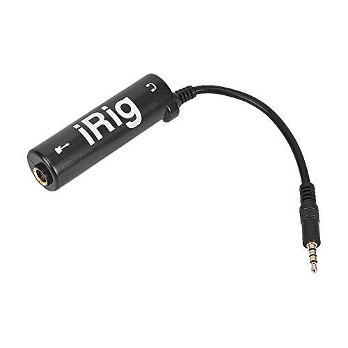 Guitar Effects Interface Adapter Converter Link Irig Converter Replacement Adapter for Phone Guitar Audio Interface Black