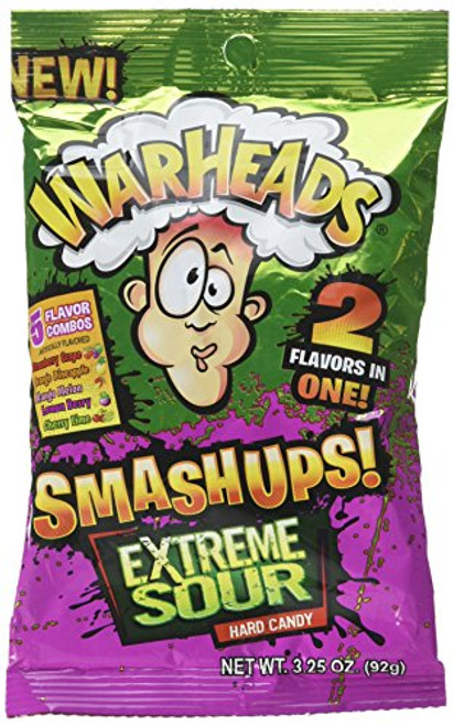 Warheads Smashups Extreme Sour Hard Candy 3.25oz Bag