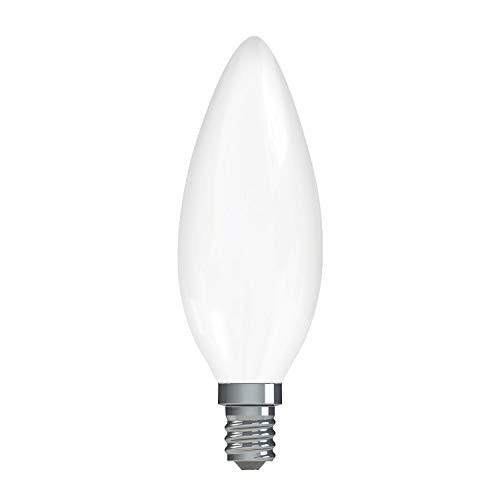 GE Lighting Dimmable LED Light Bulbs, Blunt Tip Decorative Light Bulb, 5.5 Watt -60 Watt Replacement- 500 Lumen, Soft White, Candelabra Light Bulb Base, 2-Pack LED Bulbs