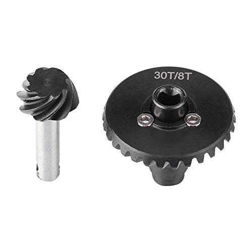 RC Car Bevel Gear, Stainless Steel Heavy Duty Bevel Gear Set 30T/8T for Axial AR44 RC Car Part Accessory
