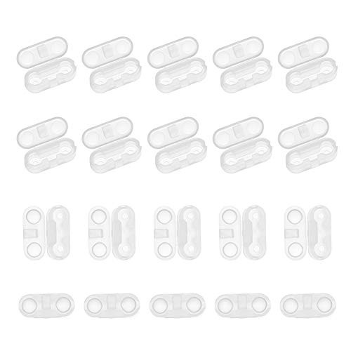 PH PandaHall 60pcs Clear Plastic Chain Connector Replacement Vertical Roman Roller Blind Ball Chain Cord Connector Clips for Beaded Chain for 10 or 6 Roller Shades and Vertical Blinds