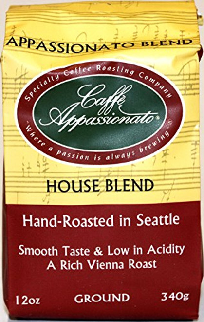 Caffe Appassionato Appassionato Blend Ground Coffee, 12-Ounce Bags (Pack of 3) Caffe Appassionato Appassionato Blend Ground Coffee, 12-Ounce Bags (Pack of 3)