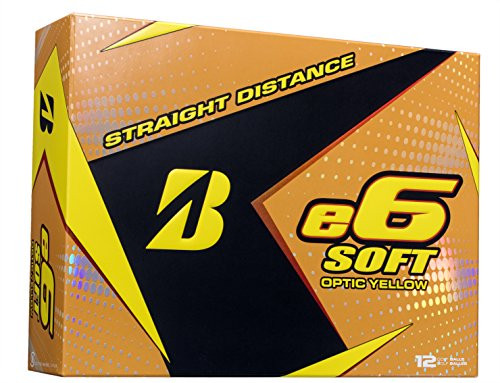 BRIDGESTONE GOLF e6 SOFT Golf Balls, Yellow, Soft, Colored Golf Balls (Dozen Golf Balls)