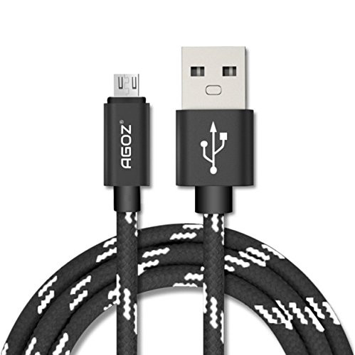 Agoz Micro USB Charger Cable, Braided Heavy Duty Micro USB Fast Charger Cable Charging Cord Compatible with Sony Playstation 4 Slim PS4 Dualshock 4 Controller and Xbox One Controller -6ft-