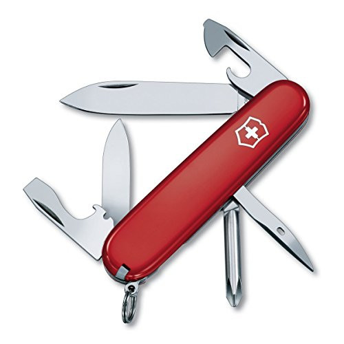 Victorinox Swiss Army Multi-Tool, Small Tinker Pocket Knife, Red