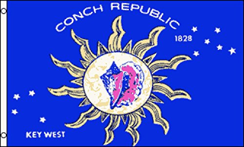 Key West -Conch Republic- Flag 2x3ft Poly
