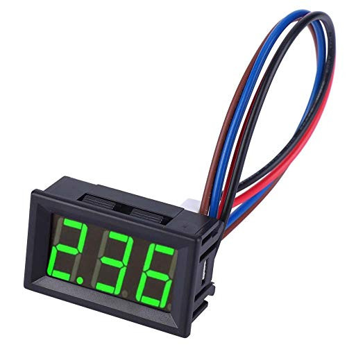 Digital DC Current Ammeter,0.56 in Two-Cable Digital DC Current Display Panel 0-10A Ammeter,with Stable Performance-Green-