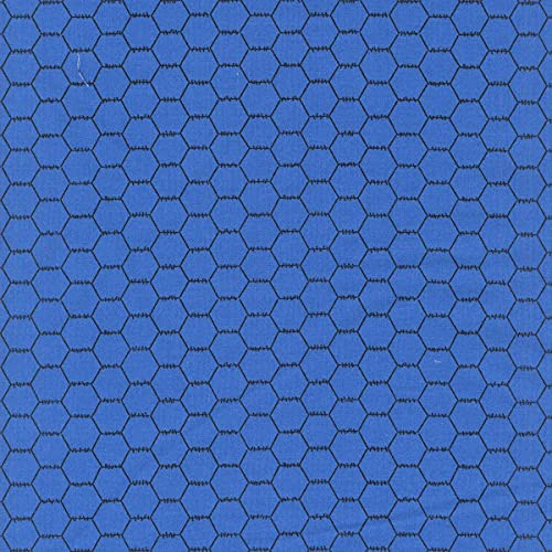 Andover Chicken Wire Blue Fabric By The Yard