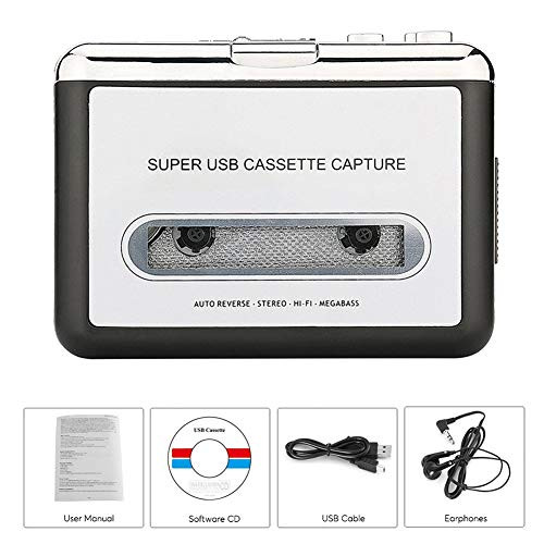 Cassette Player-Cassette Tape To MP3 CD Converter Via USB, Portable USB Cassette Tape Player Walkman Captures MP3 Audio Music -Compatible with Laptops and PC, Convert Tape Cassettes to MP3 Format Cassette Player-Cassette Tape To MP3 CD Converter Via USB, Portable USB Cassette Tape Player Walkman Captures MP3 Audio Music -Compatible with Laptops and PC, Convert Tape Cassettes to MP3 Format