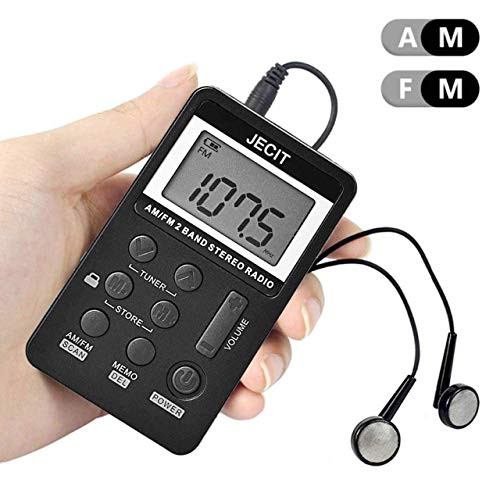 Personal Digital Tuning AM/FM Stereo Radio Portable- DSP Pocket Radio with Rechargeable Battery and Earphone for Walk