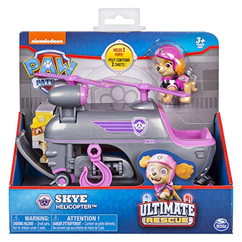 Paw Patrol Ultimate Rescue, Skyes Ultimate Rescue Helicopter with Moving Propellers & Rescue Hook, for Ages 3 & Up