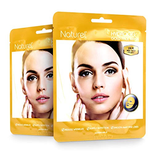 Hydrating Face Mask 24k Gold - Korean Sheet Mask With Collagen and Argan Oil
