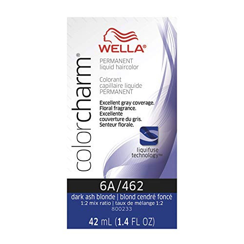 Wella Color Charm Permanent Liquid Hair Color, 6A Dark Smoky Ash Blonde, 1.4 fl oz