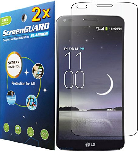 2x Premium Clear LCD Screen Protector Guard Kit for LG G Flex D950 D955 D958 D959 LS995 -1st Gen- -2 pieces by GUARMOR-