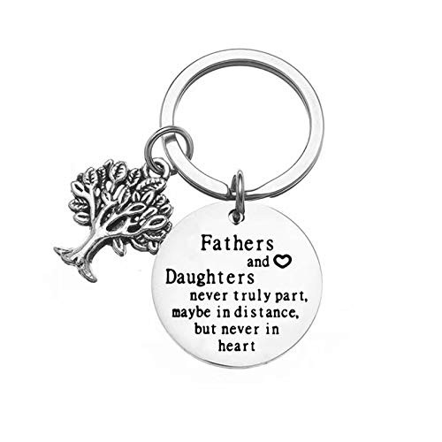 Dad Gifts From Daughter Son Fathers Day Gift Keychain Christmas Gift Birthday Gift for Papa Step Dad Grandpa -Fathers and Daughters never truly part, maybe in distance, but never in heart- Dad Gifts From Daughter Son Fathers Day Gift Keychain Christmas Gift Birthday Gift for Papa Step Dad Grandpa -Fathers and Daughters never truly part, maybe in distance, but never in heart-